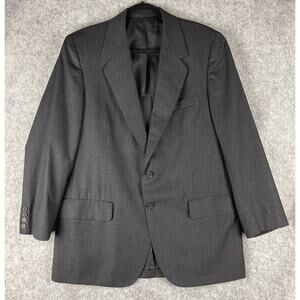 VTG Oxxford Fawnskin Wool Blazer Sport Coat Men 41R Charcoal Black 2 Button 80s